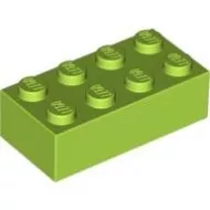 3001c34 - LEGO lime zöld kocka 2 x 4 méretű