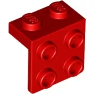 44728c5 - LEGO piros fordító lap 1 x 2 és 2 x 2 méretű