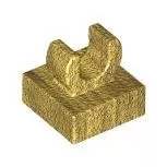 15712c115 - LEGO gyöngyház arany csempe 1 x 1 méretű klipsszel, lekerekített sarkokkal