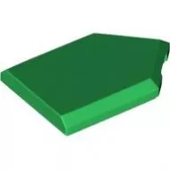 22385c6 - LEGO zöld csempe 3 x 3 méretű, ötszögletű