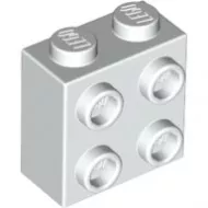 22885c1 - LEGO fehér kocka 1 x 2 x 1 2/3 méretű oldalán 4 bütyökkel