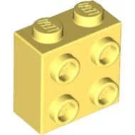 22885c103 - LEGO élénk világos sárga kocka 1 x 2 x 1 2/3 méretű oldalán 4 bütyökkel