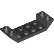 22889c11 - LEGO fekete kocka 45° dupla inverz lejtő 6 x 2 méretű, 2 x 4 kivágással