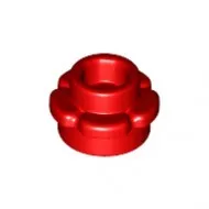 24866c5 - LEGO piros lap 1 x 1 méretű, virág 5 szirommal