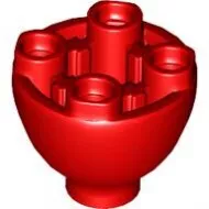 24947c5 - LEGO piros kupola alj, 2 x 2 méretű, bütykökkel