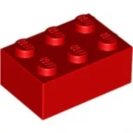 3002c5 - LEGO piros kocka 2 x 3 méretű