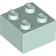 3003c152 - LEGO világos aqua kocka 2 x 2 méretű