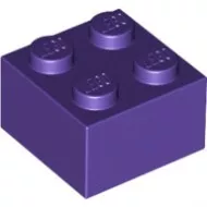 3003c89 - LEGO sötétlila kocka 2 x 2 méretű