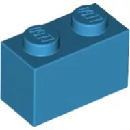 3004c153 - LEGO sötét azúr kocka 1 x 2 méretű