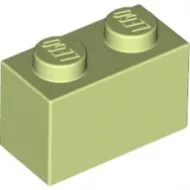 3004c158 - LEGO sárgászöld kocka 1 x 2 méretű