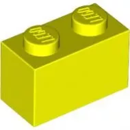 3004c236 - LEGO neon sárga kocka 1 x 2 méretű