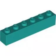 3009c39 - LEGO sötét türkiz kocka 1 x 6 méretű