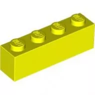 3010c236 - LEGO neon sárga kocka 1 x 4 méretű