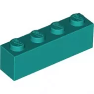 3010c39 - LEGO sötét türkiz kocka 1 x 4 méretű