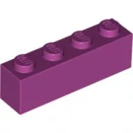 3010c71 - LEGO magenta kocka 1 x 4 méretű