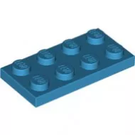 3020c153 - LEGO sötét azúr lap 2 x 4 méretű