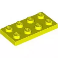 3020c236 - LEGO neon sárga lap 2 x 4 méretű