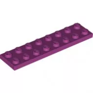 3034c71 - LEGO magenta lap 2 x 8 méretű