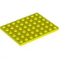 3036c236 - LEGO neon sárga lap 6 x 8 méretű