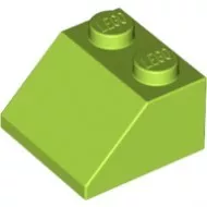 3039c34 - LEGO lime kocka 45° elem 2 x 2 méretű