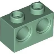 32000c48 - LEGO homokzöld technic kocka 1 x 2 méretű 2 lyukkal