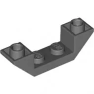 32802c85 - LEGO sötétszürke lejtő duplán inverz 45° 4 x 1 méretű