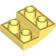 32803c103 - LEGO élénk világos sárga lejtő 2 x 2 méretű, íves, inverz