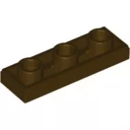 35459c120 - LEGO sötétbarna inverz csempe 1 x 3 méretű, lyukkal a közepén