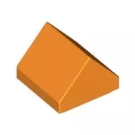 35464c4 - LEGO narancssárga lap 1 x 1 x 2/3 méretű, dupla lejtő