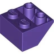 3660c89 - LEGO sötétlila kocka inverz 45° elem 2x2 méretű