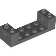 3668c85 - LEGO sötétszürke technic kocka 2 x 6 x 1 1/3 méretű, tengely foglalattal