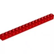 3703c5 - LEGO piros technic kocka 1 x 16 méretű