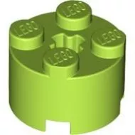 3941c34 - LEGO lime kocka 2 x 2 méretű, kerek