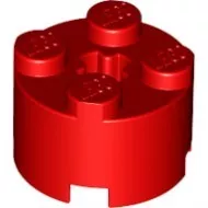 3941c5 - LEGO piros kocka 2 x 2 méretű, kerek