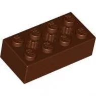 39789c88 - LEGO vörösesbarna technic kocka 2 x 4 méretű 3 lyukkal