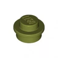4073c155 - LEGO oliva zöld lap 1 x 1 méretű kör alakú