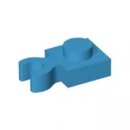4085dc153 - LEGO sötét azúr lap 1 x 1 méretű vízszintes klipsszel