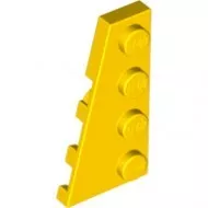 41770c3 - LEGO sárga lap 4 x 2 méretű bal oldalán lecsapott