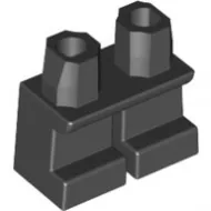 41879c11 - LEGO fekete minfigura alsó test, rövid láb
