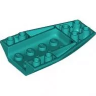 43713c39 - LEGO sötét türkiz kocka 4 x 6 méretű, 2 oldalon lecsapott, íves