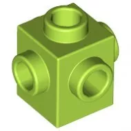 4733c34 - LEGO lime kocka 1 x 1 méretű, 4 oldalán bütyökkel