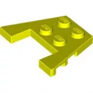 48183c236 - LEGO neon sárga mindkét oldalán lecsapott lap 3 x 4 méretű
