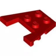 48183c5 - LEGO piros mindkét oldalán lecsapott lap 3 x 4 méretű