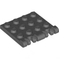 50337c85 - LEGO sötétszürke lap 3 x 4 méretű zsanérral 7 foggal