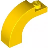 6005c3 - LEGO sárga fél-boltív 1 x 3 x 2 méretű, íves