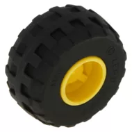 6014bc04c3 - LEGO sárga kerék 11mm átm. x 12mm, fekete 24 x 12 R abronccsal