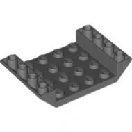 60219c85 - LEGO sötétszürke kocka 45° dupla inverz lejtő 6 x 4 méretű, 4 x 4 kivágással és 3 lyukkal