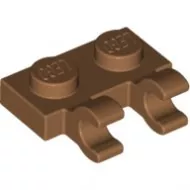60470bc150 - LEGO közepesen sötét bőrszínű lap 1 x 2 méretű, két klipsszel