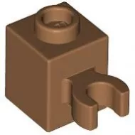 60475bc150 - LEGO közepes nugát kocka 1 x 1 méretű függőleges klipsszel (O)