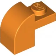 6091c4 - LEGO narancssárga kocka 1 x 2 x 1 1/3 méretű, íves tetővel